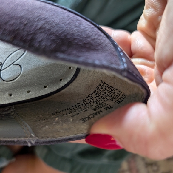 Jessica Purple Suede Peep-Toe Heels - Picture 4 of 6